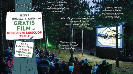 Gratis openluchtbioscoop - Zaal 2 van Podium Vlieland