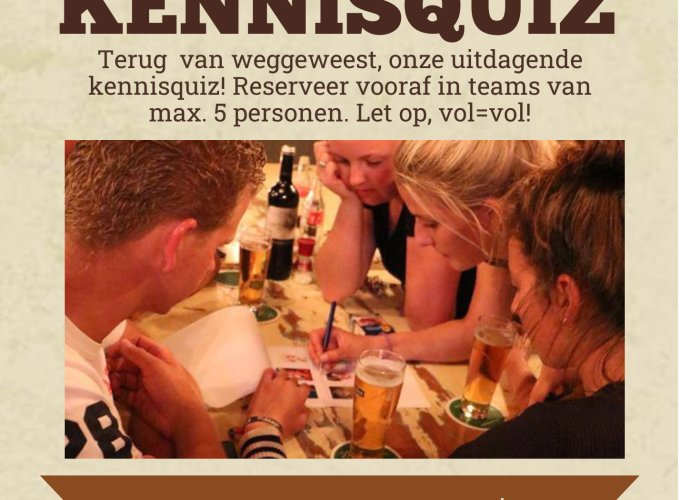 Kennisquiz - Grand Café de Oude Stoep