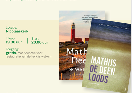 Jan Houter-lezing met Mathijs Deen - Georganiseerd door de Cultuurhistorische Vereniging Eylandt Flielandt en Museum Tromp’s Huys