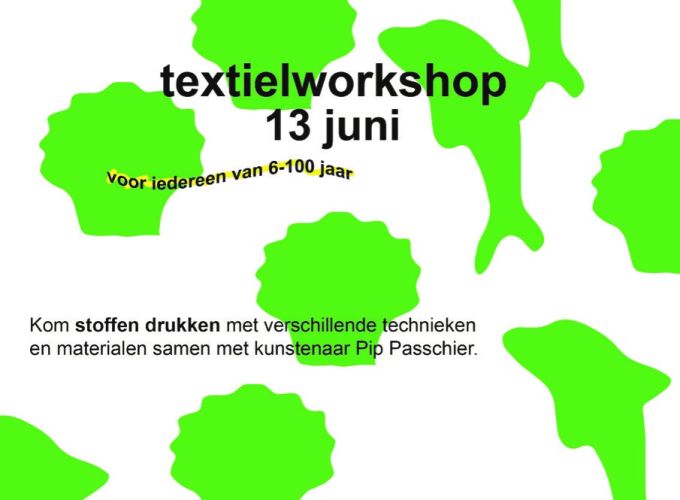 Workshop textiel bedrukken voor iedereen - Bolder, Kampeerterrein Stortemelk