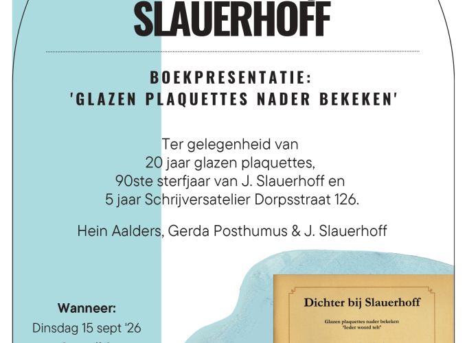 Boekpresentatie Glazen plaquettes nader bekeken: 'Ieder woord telt' - in de Nicolaaskerk