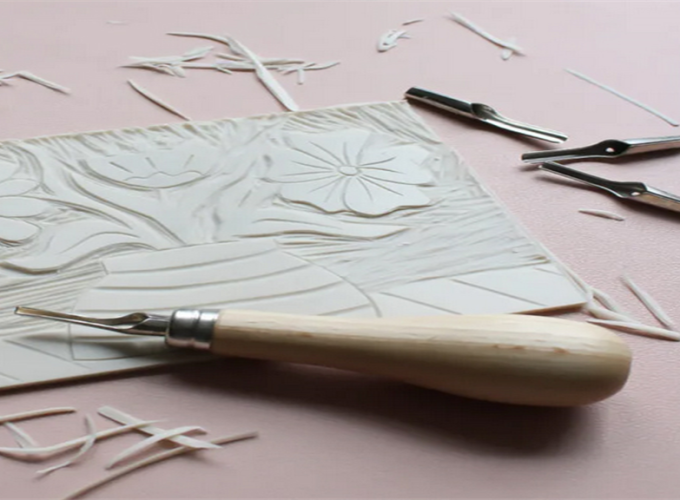 Lino snijden - workshop voor volwassenen - in de Creatieve Werkplaats